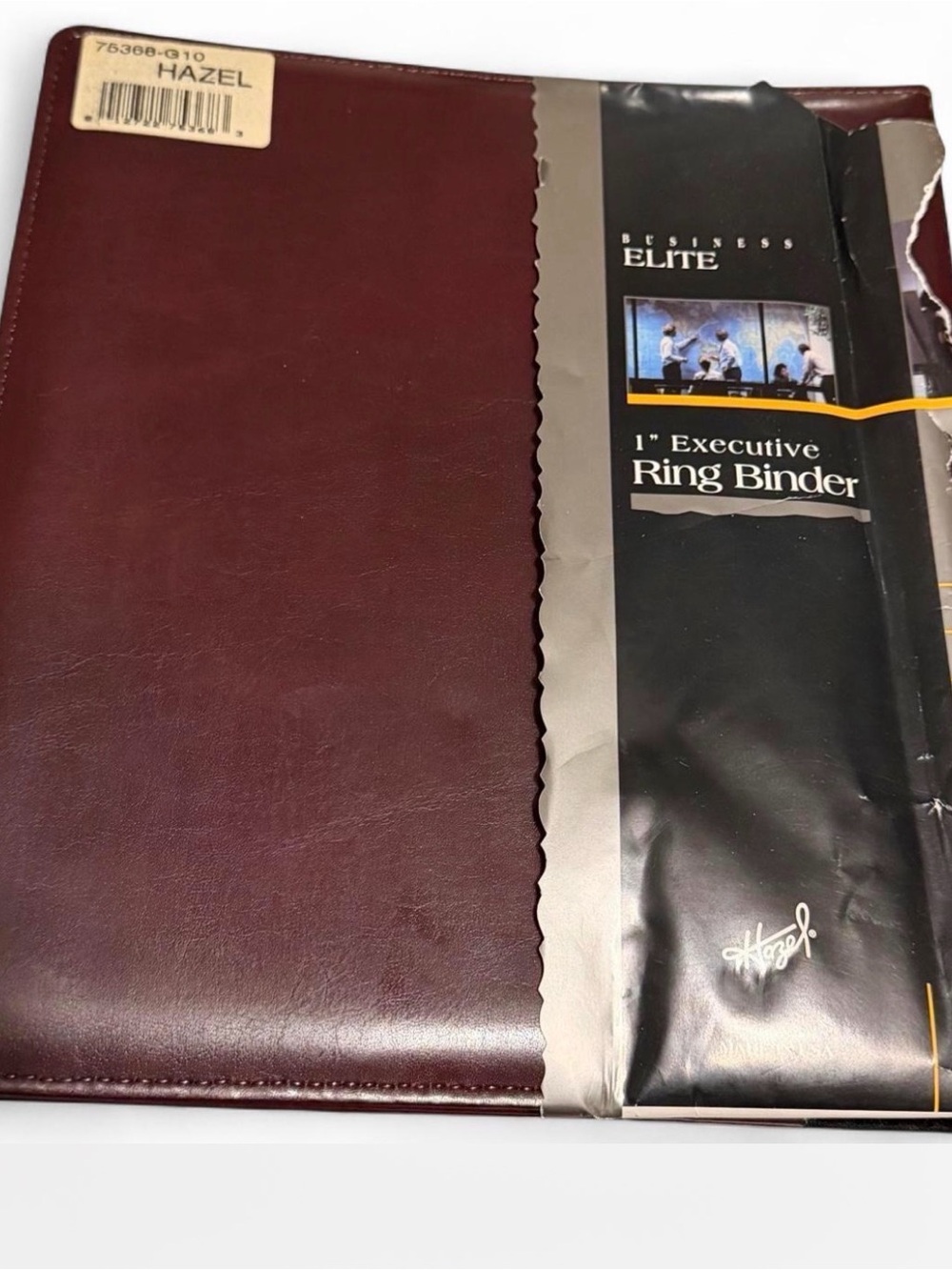 Hazel Executive Leather 3 Ring Binder - Deep Brown Maroon